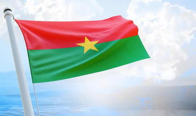 burkina_faso drapeau du pays bannière et backgorund de la fête nationale