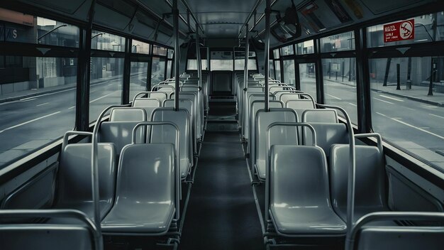 Bus public sans personnes pendant l'épidémie mondiale de covid-19