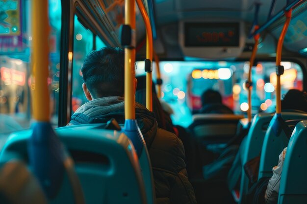 Les bus publics sont très fréquentés.