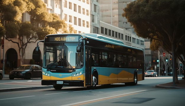 bus ville arrêt de bus IA générative