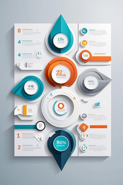 Business Infographics cercle style origami Illustration vectorielle peut être utilisée pour la mise en page du flux de travail diagramme de bannière options de nombre d'options step up options conception web