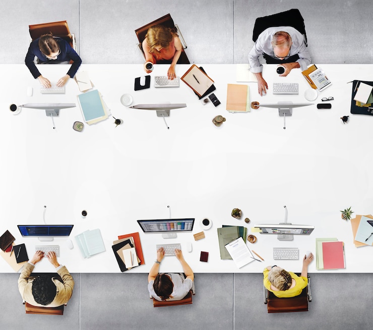 Photo business people meeting discussion concept de bureau de travail
