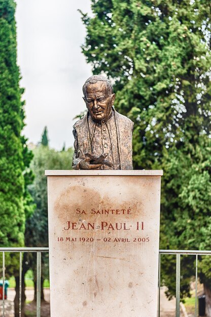 Buste en bronze du Pape Jean Paul II Nice France