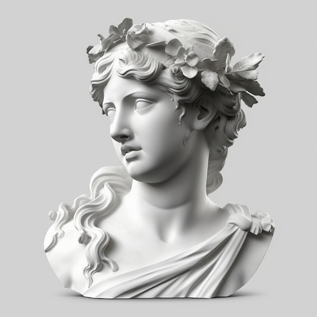 Buste de déesse en marbre