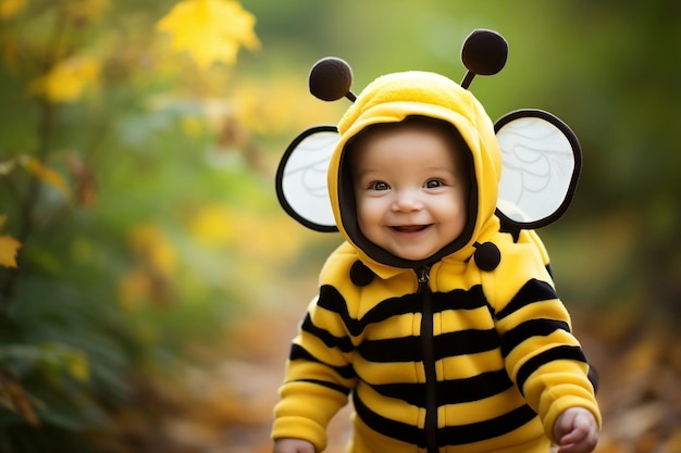 Buzzing with Cuteness Baby Bee Costume Delight Generative par Ai