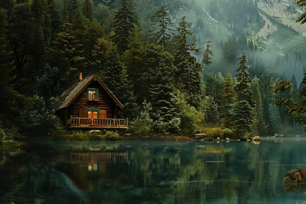 une cabane sur l'eau