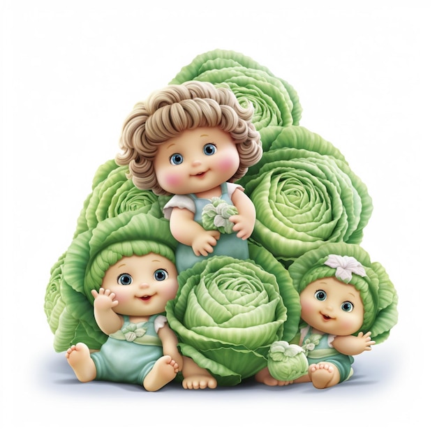 Cabbage Patch Les enfants avec un fond blanc sont hautement qualifiés