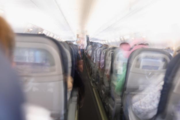 Cabine passagers confortable de l'avion