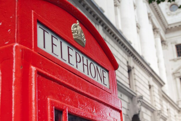 Cabine téléphonique rouge à Londres