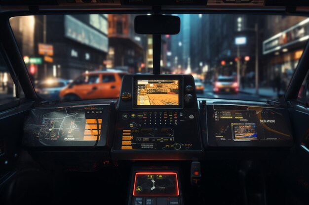 Photo la cabine d'un véhicule sans conducteur