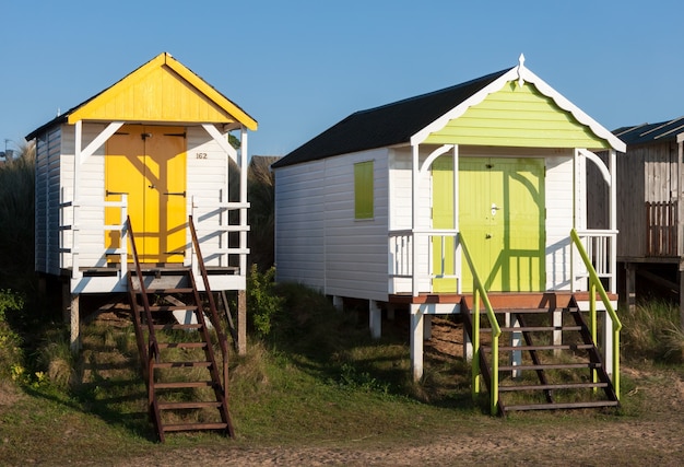 Cabines de plage à Hunstanton Norfolk