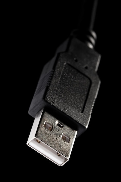 Câble usb gros plan