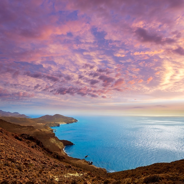 Photo cabo de gata almeria levante vue aérienne de l'espagne