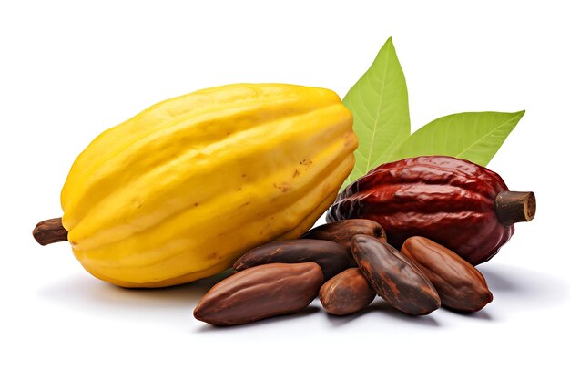 Cacao isolé sur fond blanc