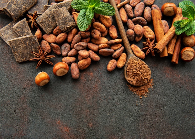 Cacao En Poudre Et Haricots