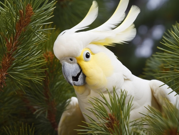 Cacatoès blanc dans la forêt