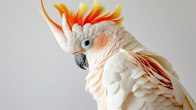 Photo cacatua dans le fond blanc