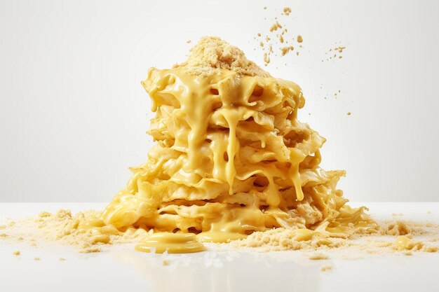 Photo cacio e pepe la perfection des pâtes un chef-d'œuvre sur fond blanc