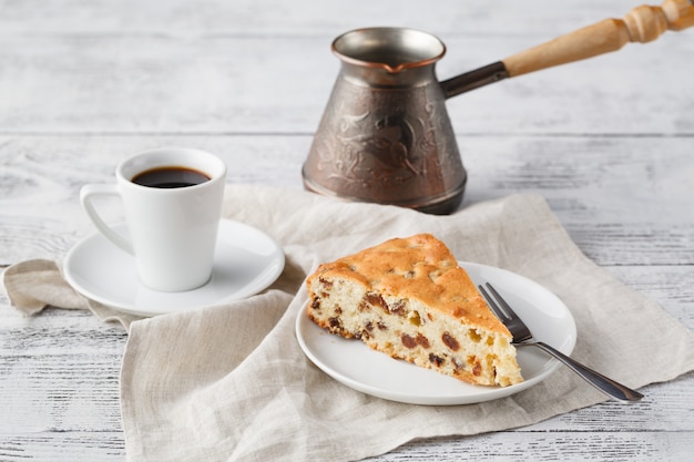 Cacke en résine avec café frais