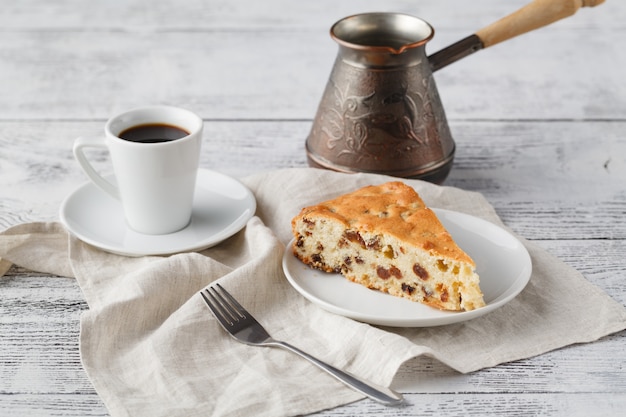 Cacke en résine avec café frais