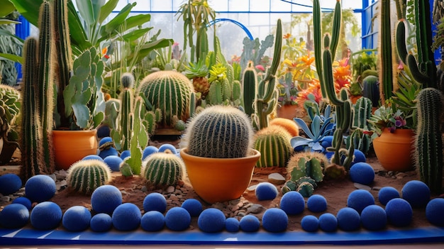 Cacti et plantes succulentes dans le jardin Majorelle