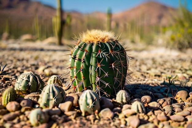 Cactus arrondi dans le jardin tropical