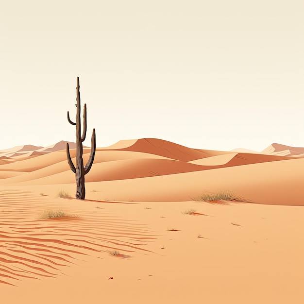 un cactus dans un désert