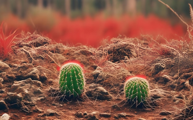 Des cactus dans une ferme de cactus