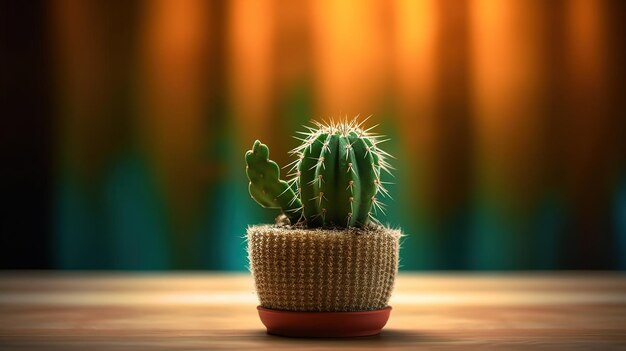 Photo cactus sur le dessus de la table une belle plante