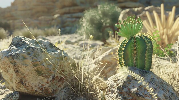 Le cactus du désert vu de côté