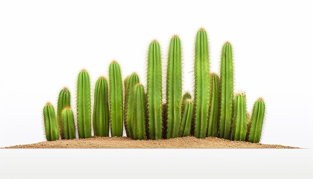 Photo cactus elevation vue latérale isolée