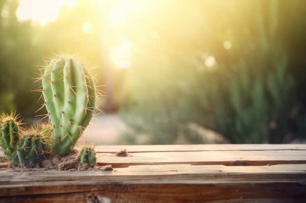 Cactus avec un fond naturel en gros plan