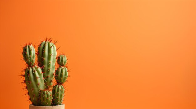 cactus sur fond orange