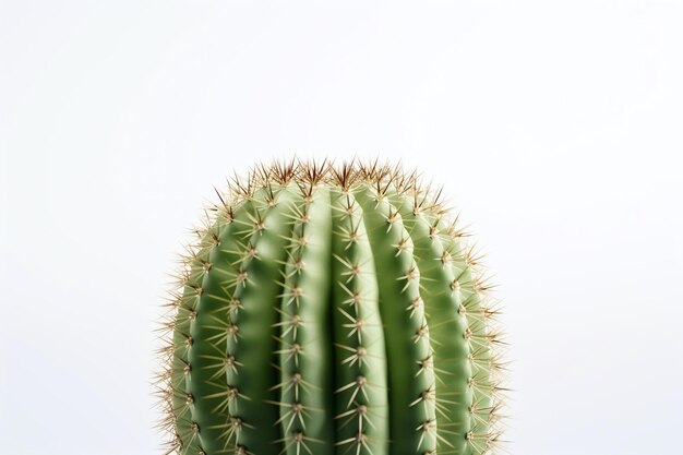 Cactus isolé sur fond blanc IA générative