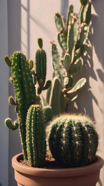 Cactus de maison ou de plantes d'intérieur confortables