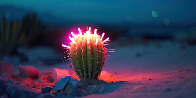 cactus qui brille dans le noir