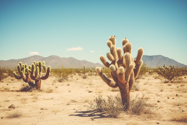 Photo un cactus vert sous un ciel nuageux dans le désert de sonora à l'extérieur de tucson en arizona