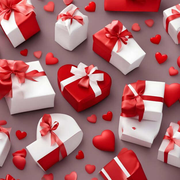 cadeau d'amour de beaux coeurs