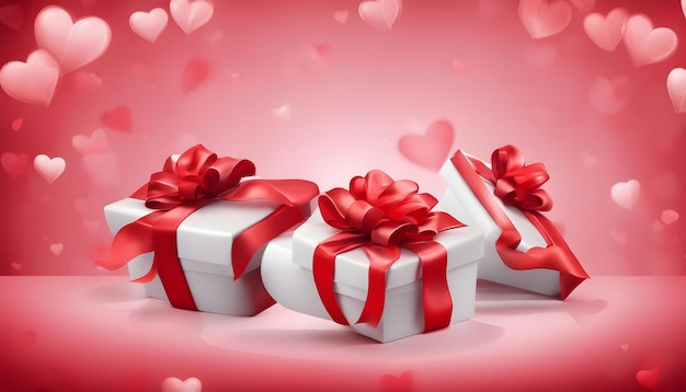 cadeau d'amour de beaux coeurs