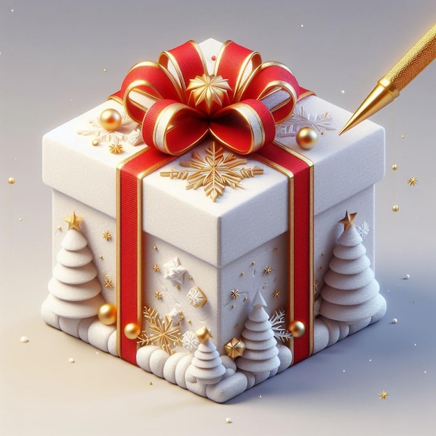 Cadeau de Noël blanc et doré cadeau de noël doré et blanc fond de cadeau de Christmas