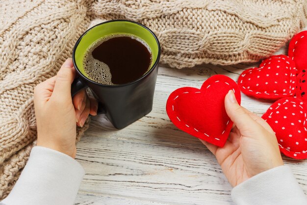 Cadeau de la Saint-Valentin dans la décoration de vacances, copyspace