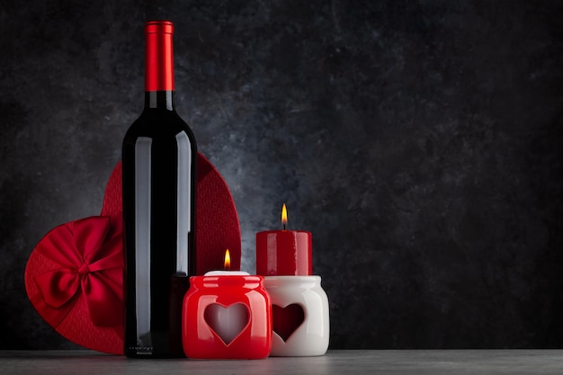 Cadeau Saint Valentin et vin rouge
