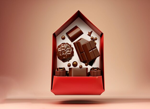 Photo cadeau spécial saint-valentin pour les amateurs de chocolat