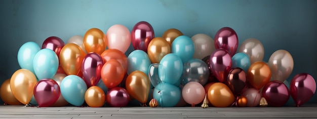 Cadeaux de ballons de scène de fête enchanteresse et image de boîte-cadeau pour enchanter vos invités IA générative