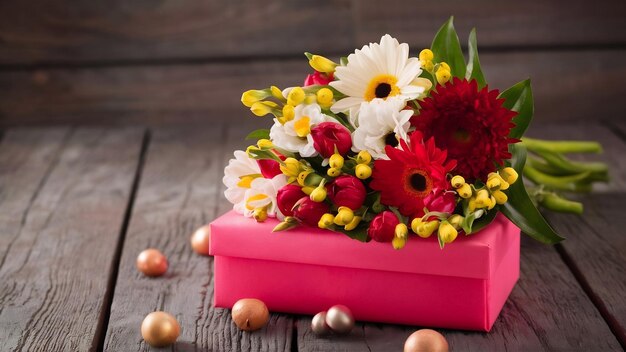 Cadeaux et fleurs Focus sélectif Fêtes et événements