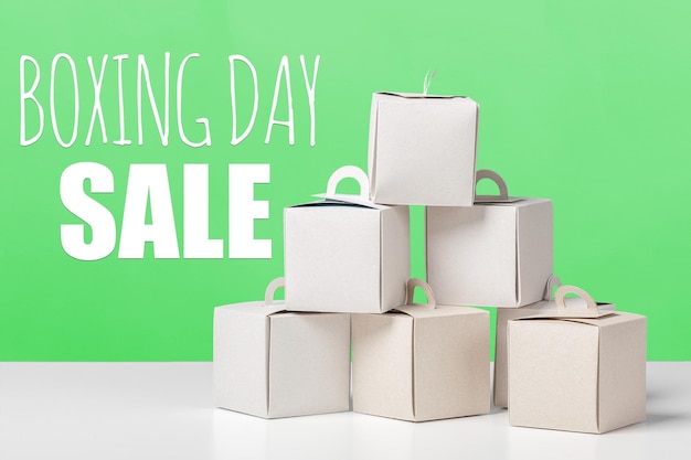 Cadeaux avec text boxing day