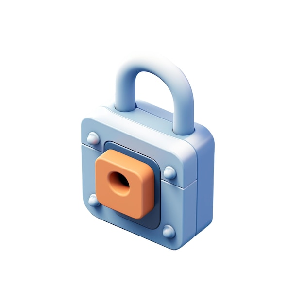 un cadenas bleu avec un cadenas qui dit fermeture sur lui