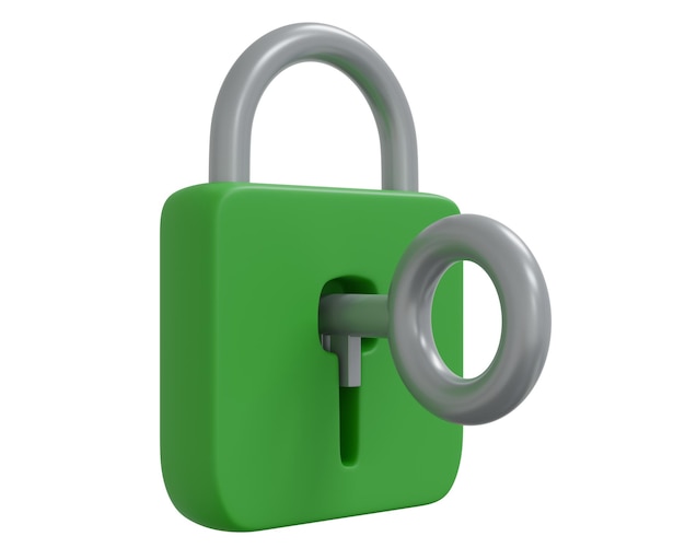 Cadenas vert de rendu 3D isolé