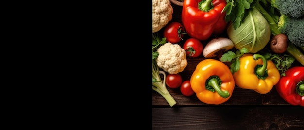 Cadre d'aliments biologiques Légumes crus frais