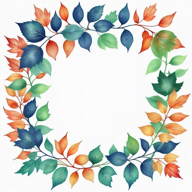 cadre aquarelle avec feuillescadre aquarelle avec feuillescadre aquarelle feuilles d'automne